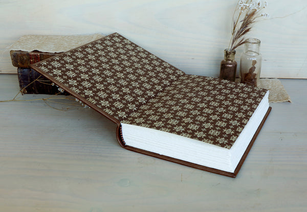 Brown leather journal with blind tooled decoration, Monochrome Textures (II)