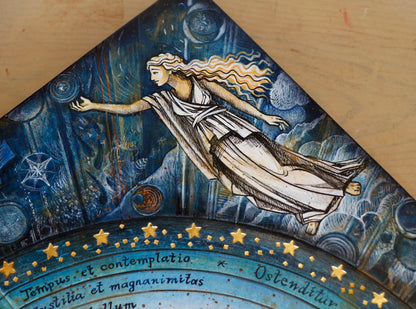 Handpainted Leather Journal, Visio Ordinis Mundi / Order of the Universe