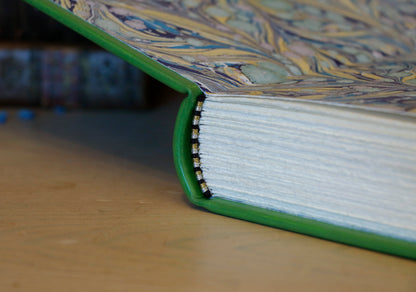 Hand painted blank book, White Leather Journal, Revelation 7, The Heart of the Spiritual Heaven
