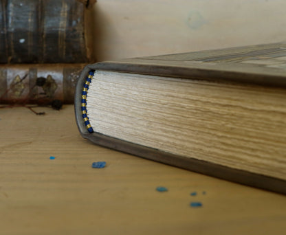 Handpainted Leather Journal / Blank Book with Original Artwork - A Dance Macabre of the Feminine Devine. One of a Kind