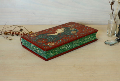 Pride and Prejudice | Jane Austen. Hand Tooled and Painted Leather Binding, Original Artwork Design. One of a kind