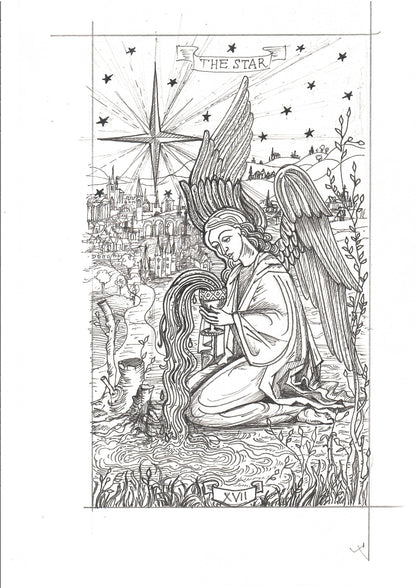 Set of drawings, sketches on paper