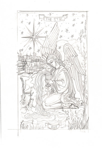 Set of drawings, sketches on paper
