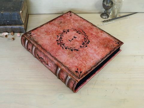 Brown leather journal, magic grimoire - Ouroboros – TeoStudio