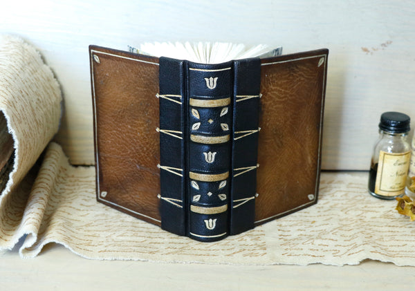 Vintage Brown Leather Journal, Worn Notebook - Weathered
