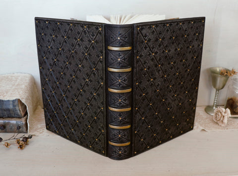 Tooled Leather Journal, Dar Brown Leather - Granny's Secret