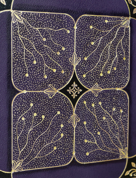 Starlit Pathway, Purple leather journal with gold tooled decoration