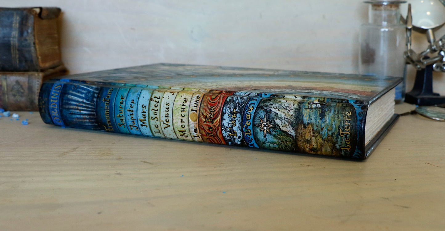 Handpainted Leather Journal, Visio Ordinis Mundi / Order of the Universe