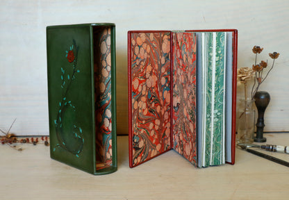 Pride and Prejudice | Jane Austen. Hand Tooled and Painted Leather Binding, Original Artwork Design. One of a kind