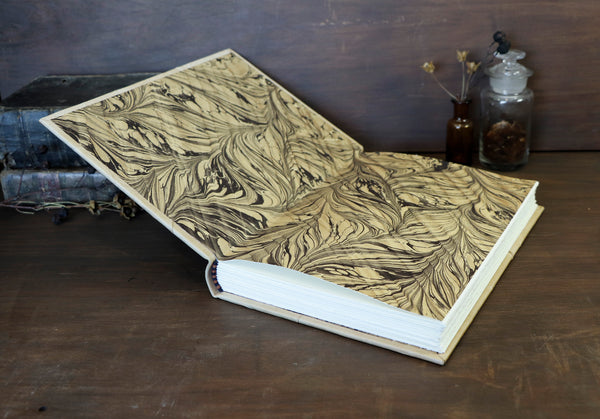 Natural leather journal with tooled floral decoration. One of a kind. Return to Nature