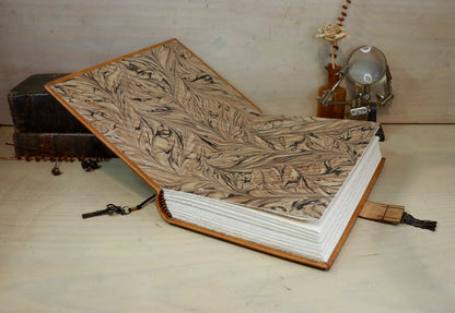 Journal with Lock and Key, Antique Brown Leather - The Diamond Gate. One of a kind.