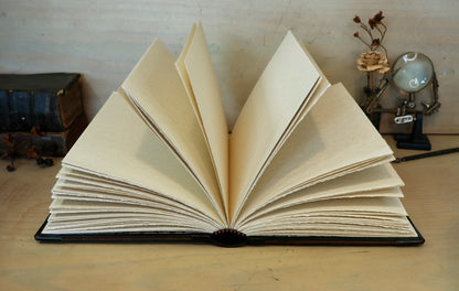 Once Upon a Time - Brown leather journal with metal corners and hinges