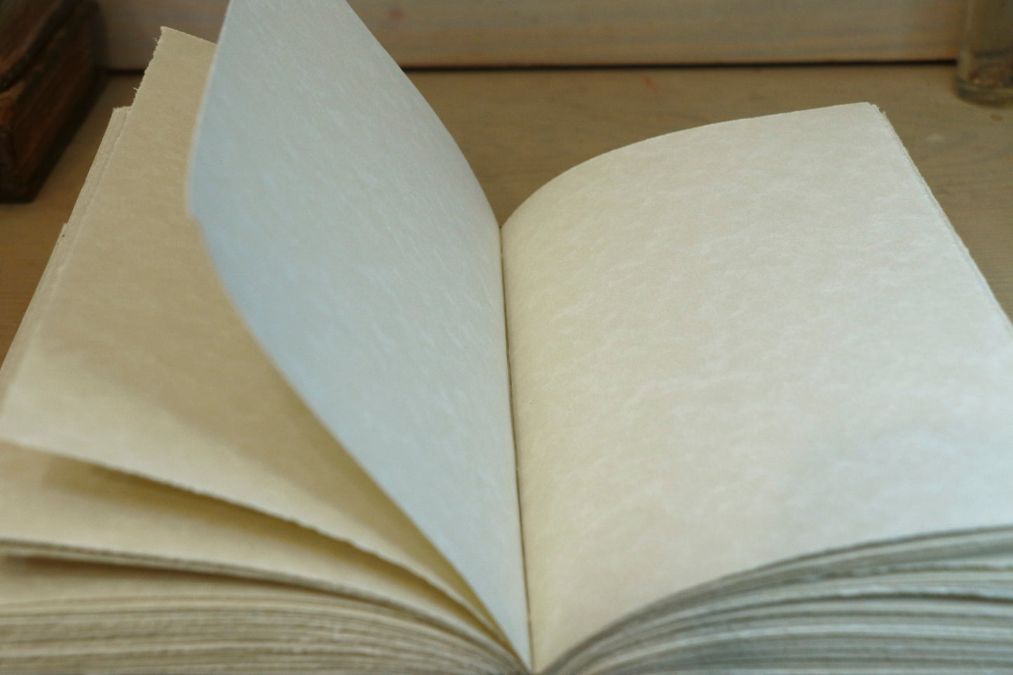 Vintage leather journal, Gold tooled decoration. The Old Book