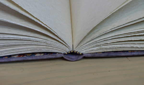 Leather Journal with Lock and Key, Romantic diary, Gold decoration, "Purple Dreams"