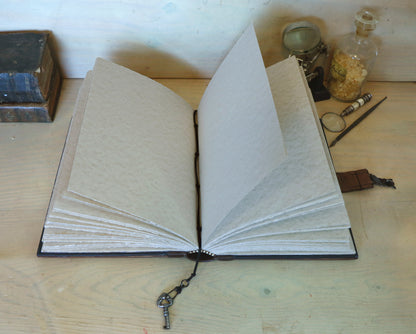 Brown Leather Journal with lock and key - "Secret Words"