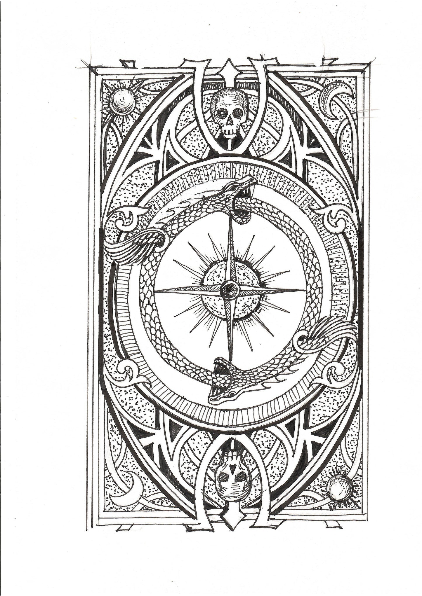 Set of drawings, sketches on paper