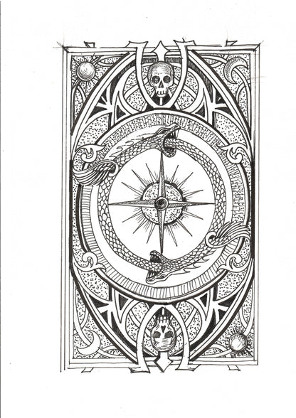 Set of drawings, sketches on paper