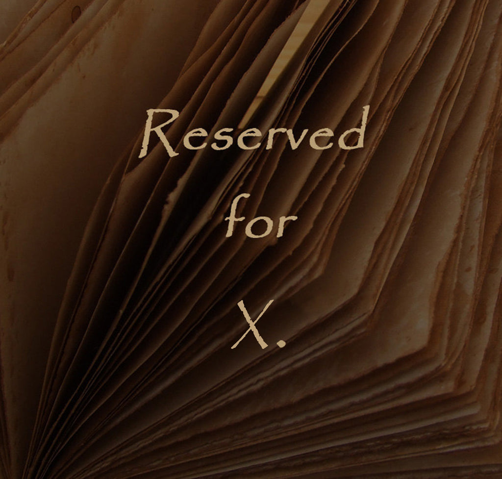 Reserved for X, Custom leather journal, Antiqued Brown Leather Journal with Gold Tooled Decoration