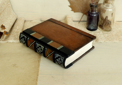 Vintage Leather Journal, Worn brown leather, Always Remember