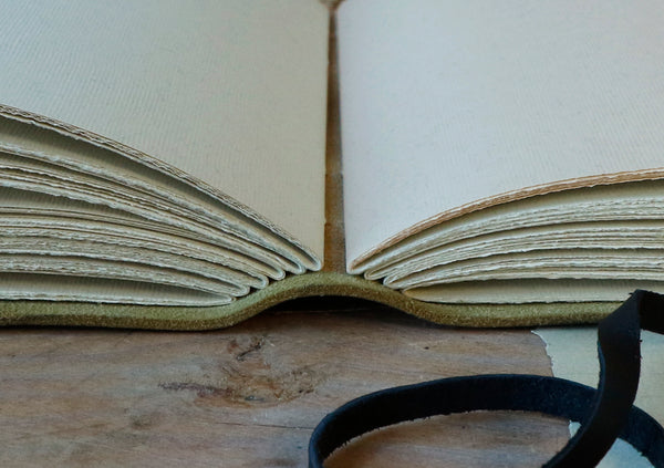 Antiqued Brown Leather Journal with soft cover - Wandering Words