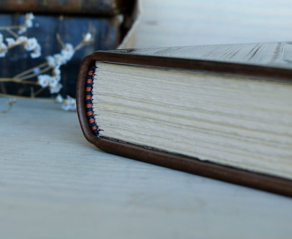 Brown leather journal with blind tooled decoration, Monochrome Textures (II)