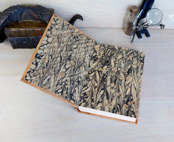 Brown leather journal, magic grimoire - Ouroboros