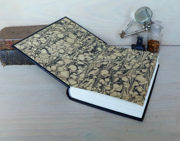 Handpainted Leather Binding, handmade journal, Astronomy themed, Outer Space