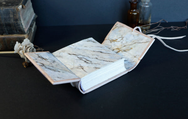 Natural Leather Journal with Violet Heart Decoration, "Diary of a True Love" in Purple